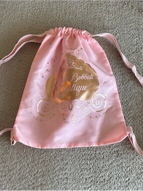 Disney Pink and Gold Drawstring Backpack - Bobbidi Boutique Design